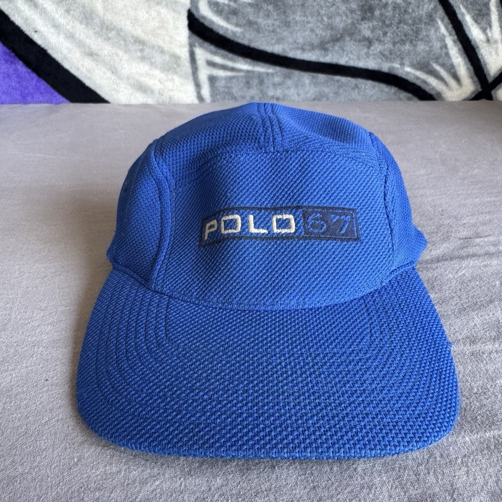 Size L/XL - Polo Sport 5 Panel Nylon Fitted Hat Cap Adult Vintage Rare